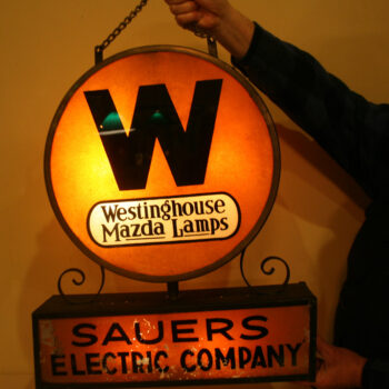 Westinghouse Mazda lighted trade sign