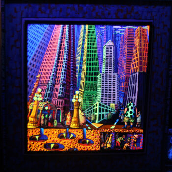 Fluorescent 3-d Seattle underground tour
