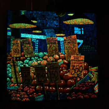 phosphorescent market scene