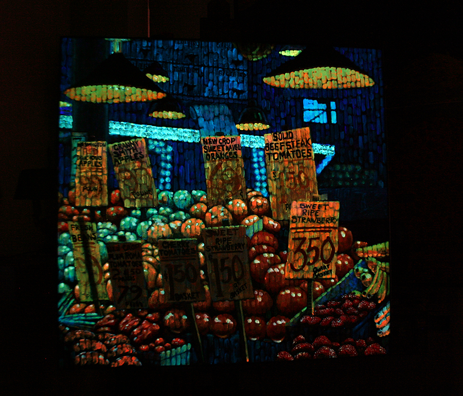 phosphorescent market scene